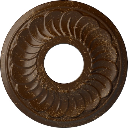 Ekena Millwork Blackthorn Ceiling Medallion (Canopies up to 4 7/8"), 11 3/4"OD x 3 5/8"ID x 1"P, Root Beer Crackle CM11BLRBC